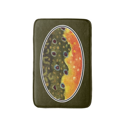 Brook Trout Vist Badmat (Voorkant Verticaal)