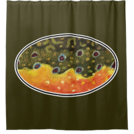 Brook Trout Vist Douchegordijn