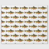 Brook Trout Vist Ichthyology Mannen Women Angler's Cadeaupapier (Vlak)