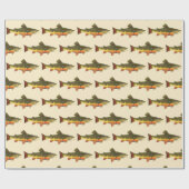Brook Trout Vist Ichthyology Mannen Women Angler's Cadeaupapier (Vlak)