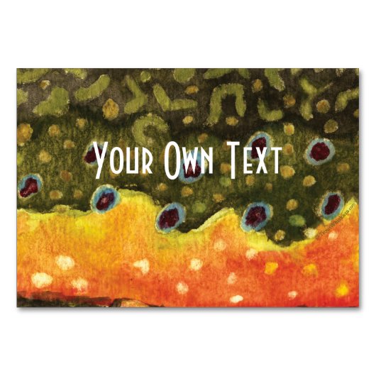 Brook Trout Vist Kaart (Voorkant)