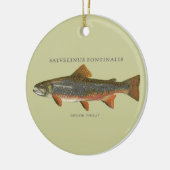 Brook Trout Vist Keramisch Ornament (Links)