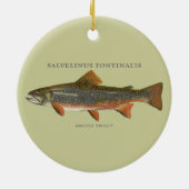 Brook Trout Vist Keramisch Ornament (Achterkant)
