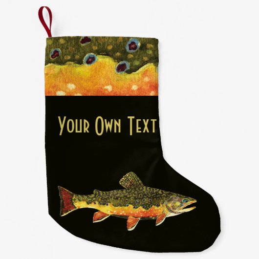 Brook Trout Vist Kleine Kerstsok (Voorkant)