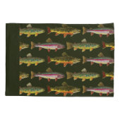 Brook Trout Vist Kussensloop (Achterkant-Links)