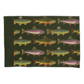 Brook Trout Vist Kussensloop (Voorkant-Links)