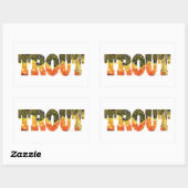 Brook Trout Vist Rechthoekige Sticker (Vel)