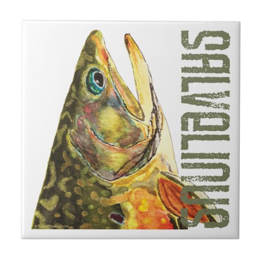 Brook Trout Vist Tegeltje (Voorkant)