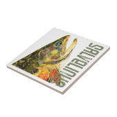 Brook Trout Vist Tegeltje (Zijkant)