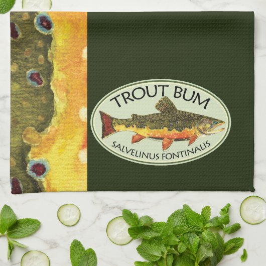 Brook Trout Vist Theedoek (Gevouwen)