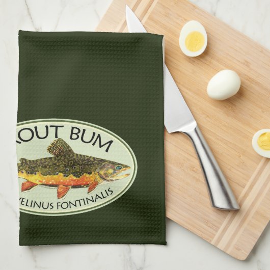 Brook Trout Vist Theedoek (Quarter Fold)