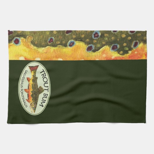 Brook Trout Vist Theedoek (Horizontaal)