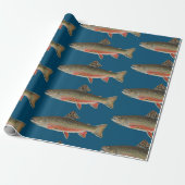 Brook Trout Vist thema Cadeaupapier (Uitgerold)