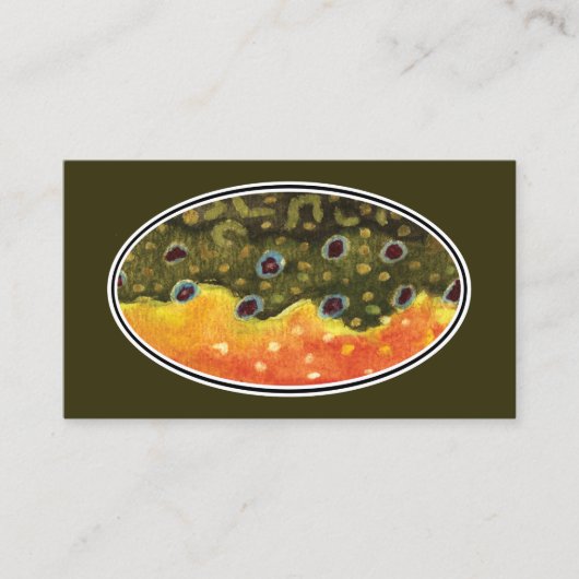 Brook Trout Vist Visitekaartje (Voorkant)