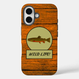Brook Trout Wood Grain Hoesje-Mate iPhone Case