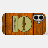 Brook Trout Wood Grain Hoesje-Mate iPhone Case (Achterkant (horizontaal))