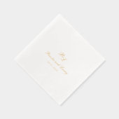 Brooke Classic Script Monogram Elegante bruiloft Folie Servetten (Rechts)