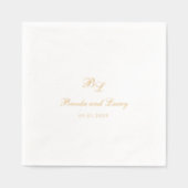 Brooke Classic Script Monogram Elegante bruiloft Folie Servetten (Voorkant)