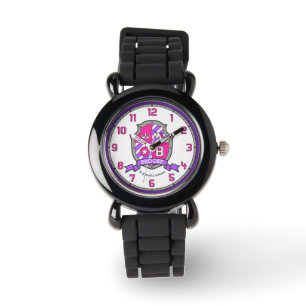 Brooke meisjesnaam die letter B unicorn roze betek Horloge