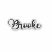 Brooke Naam - Handgeschreven kalligrafie Sticker (Voorkant)