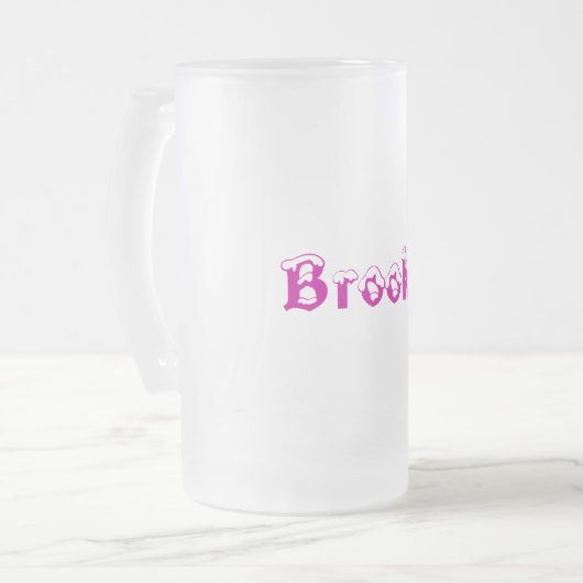 Brooke- Naam Style-Frosted Mok (Voorkant links)