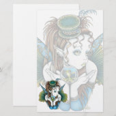 "Brooke" Pet Fish Couture Fairy Art Stationery Briefpapier (Voorkant / Achterkant)