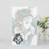 "Brooke" Pet Fish Couture Fairy Art Stationery Briefpapier (Staand voorkant)