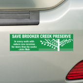 Brooker Creek-reserve opslaan Bumpersticker (Op auto)