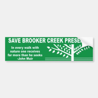 Brooker Creek-reserve opslaan Bumpersticker