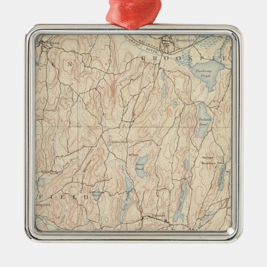 Brookfield, Massachusetts Metalen Ornament (Voorkant)