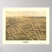 Brookfield, MO Panoramic Map - 1869 Poster (Voorkant)