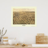 Brookfield, MO Panoramic Map - 1869 Poster (Keuken)