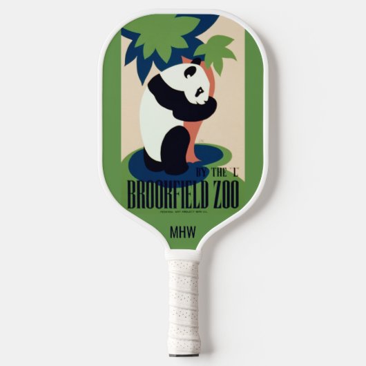 "Brookfield Zoo" aangepast monogram Pickleball Paddle (Voorkant)