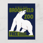 Brookfield Zoo, Federal Art Program Poster 1936 Briefkaart (Voorkant)