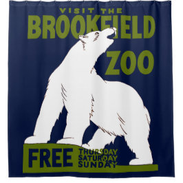 Brookfield Zoo, Federal Art Program Poster 1936 Douchegordijn