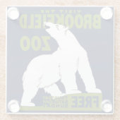 Brookfield Zoo, Federal Art Program Poster 1936 Glazen Onderzetter (Achterkant)