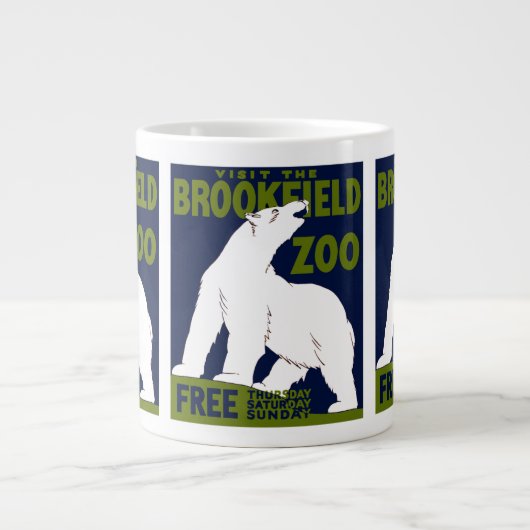 Brookfield Zoo, Federal Art Program Poster 1936 Grote Koffiekop (Voorkant)