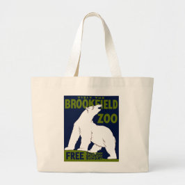 Brookfield Zoo, Federal Art Program Poster 1936 Grote Tote Bag