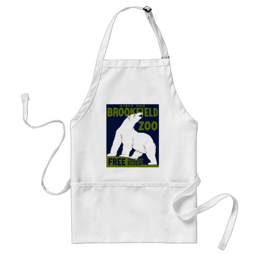 Brookfield Zoo, Federal Art Program Poster 1936 Standaard Schort (Voorkant)