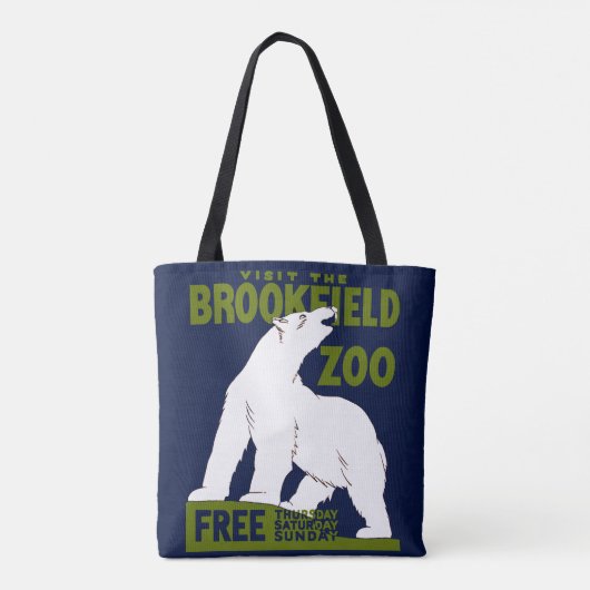 Brookfield Zoo, Federal Art Program Poster 1936 Tote Bag (Achterkant)