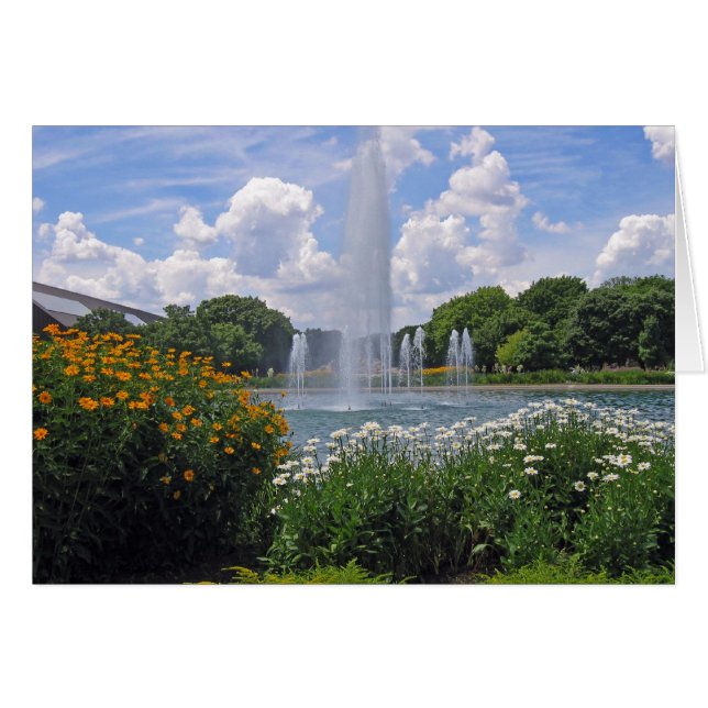Brookfield Zoo Fountain Card (Voorkant Horizontaal)