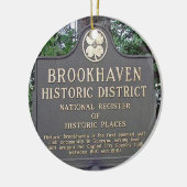 Brookhaven Atlanta, met dubbelzijdige kerstmenheid Keramisch Ornament (Links)