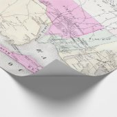  Brookhaven en Fire Island NY Map (1873) Cadeaupapier (Hoek)