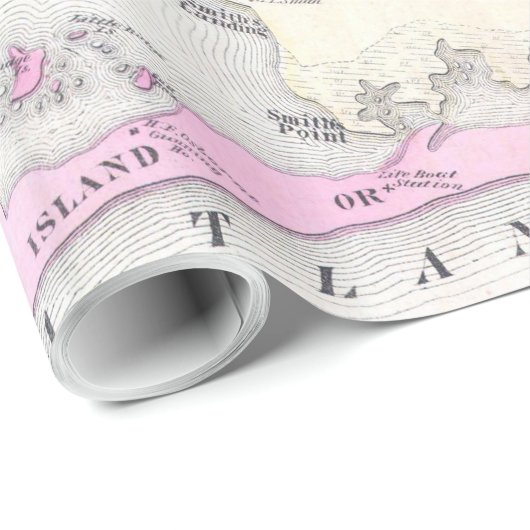  Brookhaven en Fire Island NY Map (1873) Cadeaupapier (Rol Hoek)