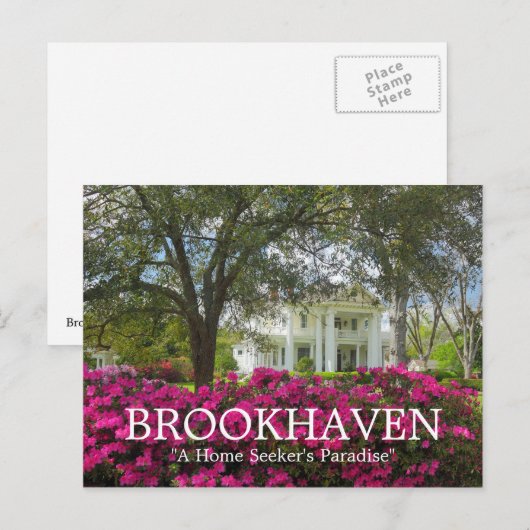 Brookhaven Mississippi Antebellum Spring Briefkaart (Voorkant / Achterkant)