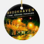 Brookhaven, MS Kerstfeestdag Keramisch Ornament (Achterkant)