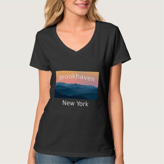 Brookhaven New York Mountain sunset hometown T-shirt (Voorkant)
