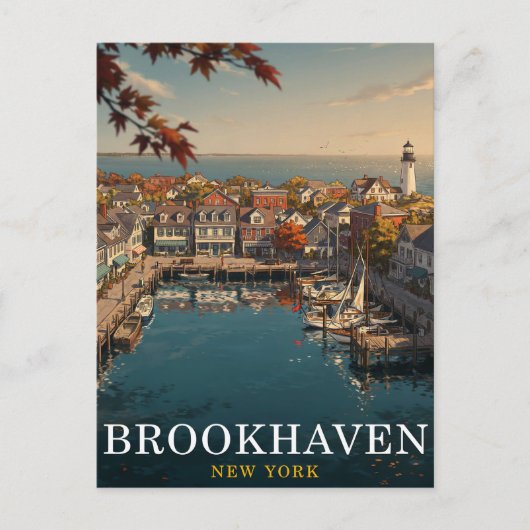 Brookhaven NY Haven Reis Briefkaart (Voorkant)