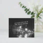 Brookhaven voor zwart-wit, Mississippi Town Sign Briefkaart (Staand voorkant)