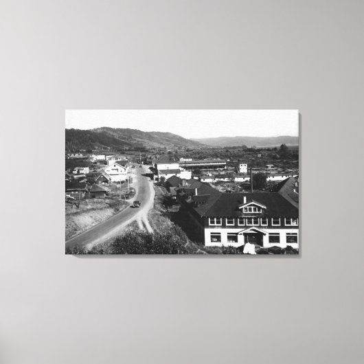 Brookings, oregon Town Uitzicht and Ocean Photogra Canvas Afdruk (Voorkant)